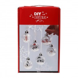 Creativ Company Комплект Направи си сам коледни топки, 6 броя Creativ Company Комплект Направи си сам коледни топки, 6 броя