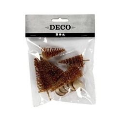 Creativ Company Елхички за декорация, златисти, 40 х 60 mm, 5 броя Creativ Company Елхички за декорация, златисти, 40 х 60 mm, 5 броя