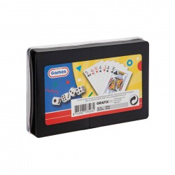 Moxy Карти за игра, 2 тестета с 4 зарчета Moxy Карти за игра, 2 тестета с 4 зарчета