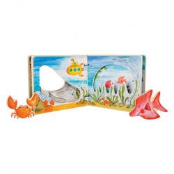 Small Foot Книжка Подводен свят, интерактивна, дървена Small Foot Книжка Подводен свят, интерактивна, дървена