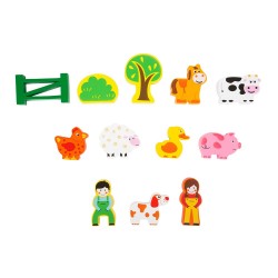 Small Foot Комплект за игра Ферма, в куфарче, 13 части Small Foot Комплект за игра Ферма, в куфарче, 13 части