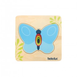 Beleduc Пъзел Пеперуда, на слоеве, дървен