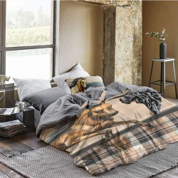 ЕДИНИЧЕН КОМПЛЕКТ ПАМУЧЕН САТЕН - КОН