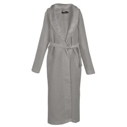 ХАЛАТ ЗА БАНЯ ВАФЕЛ ШАЛ ЯКА XL - СИВ