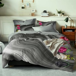 СПАЛНЯ ГОЛЯМА ПАМУЧЕН САТЕН - РОЗИ