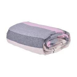 ОДЕЯЛО ПАМУК/АКРИЛ 150/200 - РАЙЕ/РОЗОВ/СИВ ОДЕЯЛО ПАМУК/АКРИЛ 150/200 - РАЙЕ/РОЗОВ/СИВ