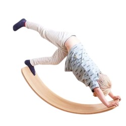 Дървена Дъска за Баланс Ginger Home – Безопасна Играчка за Деца, 82x30x15 см