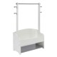 Дървена Стойка за Детски Дрехи, Етажерка с Рафтове за Съхранение - WHITE/GREY Дървена Стойка за Детски Дрехи, Етажерка с Рафтове за Съхранение - WHITE/GREY