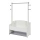 Дървена Стойка за Детски Дрехи, Етажерка с Рафтове за Съхранение - WHITE/GREY Дървена Стойка за Детски Дрехи, Етажерка с Рафтове за Съхранение - WHITE/GREY