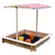 Детски Пясъчник GINGER HOME с Регулируем Покрив с UV Защита, 117x117x113 см, Дървен – Идеален за Игра на Открито Детски Пясъчник GINGER HOME с Регулируем Покрив с UV Защита, 117x117x113 см, Дървен – Идеален за Игра на Открито