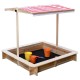 Детски Пясъчник GINGER HOME с Регулируем Покрив с UV Защита, 117x117x113 см, Дървен – Идеален за Игра на Открито Детски Пясъчник GINGER HOME с Регулируем Покрив с UV Защита, 117x117x113 см, Дървен – Идеален за Игра на Открито