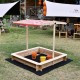 Детски Пясъчник GINGER HOME с Регулируем Покрив с UV Защита, 117x117x113 см, Дървен – Идеален за Игра на Открито Детски Пясъчник GINGER HOME с Регулируем Покрив с UV Защита, 117x117x113 см, Дървен – Идеален за Игра на Открито