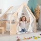 Детска Дървена Къща за Игра 6 в 1 GINGER HOME – Стол, Маса, Черна Дъска, Органайзер, Тента и Мека Подложка Детска Дървена Къща за Игра 6 в 1 GINGER HOME – Стол, Маса, Черна Дъска, Органайзер, Тента и Мека Подложка
