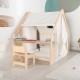 Детска Дървена Къща за Игра 6 в 1 GINGER HOME – Стол, Маса, Черна Дъска, Органайзер, Тента и Мека Подложка Детска Дървена Къща за Игра 6 в 1 GINGER HOME – Стол, Маса, Черна Дъска, Органайзер, Тента и Мека Подложка