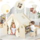 Детска Дървена Къща за Игра 6 в 1 GINGER HOME – Стол, Маса, Черна Дъска, Органайзер, Тента и Мека Подложка Детска Дървена Къща за Игра 6 в 1 GINGER HOME – Стол, Маса, Черна Дъска, Органайзер, Тента и Мека Подложка