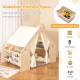 Детска Дървена Къща за Игра 6 в 1 GINGER HOME – Стол, Маса, Черна Дъска, Органайзер, Тента и Мека Подложка Детска Дървена Къща за Игра 6 в 1 GINGER HOME – Стол, Маса, Черна Дъска, Органайзер, Тента и Мека Подложка