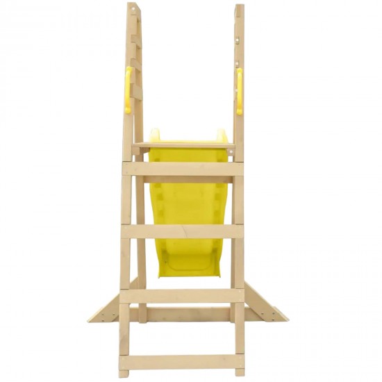 Детска Дървена Катерушка с Пързалка 2.2 м GINGER HOME, За Игра на Двора Детска Дървена Катерушка с Пързалка 2.2 м GINGER HOME, За Игра на Двора