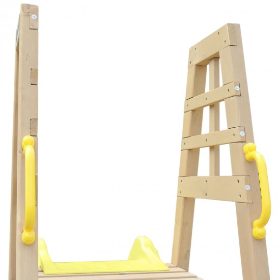 Детска Дървена Катерушка с Пързалка 2.2 м GINGER HOME, За Игра на Двора Детска Дървена Катерушка с Пързалка 2.2 м GINGER HOME, За Игра на Двора