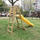 Детска Дървена Катерушка с Пързалка 2.2 м GINGER HOME, За Игра на Двора Детска Дървена Катерушка с Пързалка 2.2 м GINGER HOME, За Игра на Двора