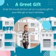 Детска Дървена Кухня GINGER HOME Бяла W10C404H Детска Дървена Кухня GINGER HOME Бяла W10C404H
