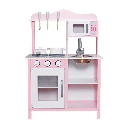 Детска Дървена Кухня GINGER HOME Розова W10C404I Детска Дървена Кухня GINGER HOME Розова W10C404I