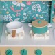 Детска Дървена Кухня GINGER HOME – Винтидж Стил с Електронни Котлони, Светлини, Звуци и Функционални Аксесоари, 91x31x90 см