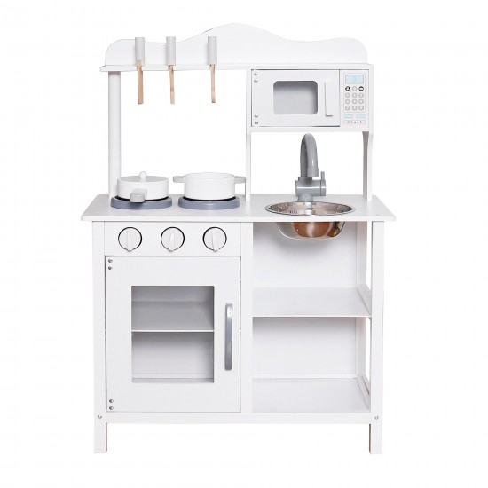 Детска Дървена Кухня GINGER HOME Бяла W10C404H Детска Дървена Кухня GINGER HOME Бяла W10C404H