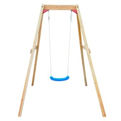 Детска Дървена Люлка GINGER HOME, 156x200x201 см, Безопасна Игра на Открито