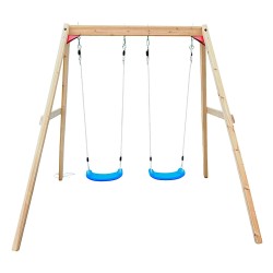 Детска Дървена Люлка GINGER HOME за Градина, Двойна, 225x200x201 см