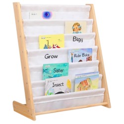 Детска Етажерка за Книги Дърво GINGER HOME, 6 Рафта, Монтесори 64x30x79 см