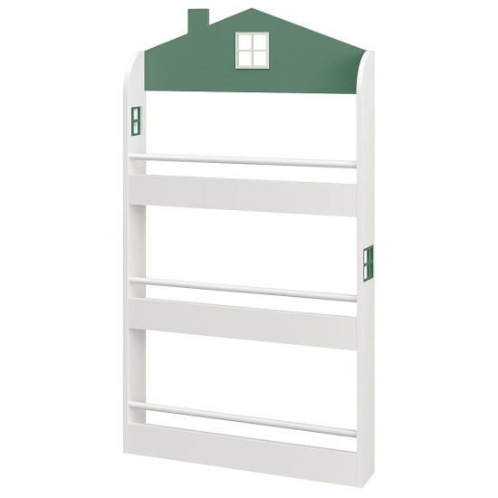 Детска Етажерка за Книги и Играчки GINGER HOME – Къщичка, 3 Рафта, Дърво, 60x12x106 см Детска Етажерка за Книги и Играчки GINGER HOME – Къщичка, 3 Рафта, Дърво, 60x12x106 см