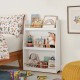 Детска Етажерка GINGER HOME, Дървен Органайзер за Книжки и Играчки, Бял Цвят, за Уютната Детска Стая Детска Етажерка GINGER HOME, Дървен Органайзер за Книжки и Играчки, Бял Цвят, за Уютната Детска Стая