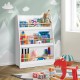Детска Етажерка GINGER HOME, Дървен Органайзер за Книжки и Играчки, Бял Цвят, за Уютната Детска Стая Детска Етажерка GINGER HOME, Дървен Органайзер за Книжки и Играчки, Бял Цвят, за Уютната Детска Стая