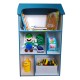 Детска етажерка GINGER HOME - Къщичка MONSTER, Синя за съхранение на играчки и книжки Детска етажерка GINGER HOME - Къщичка MONSTER, Синя за съхранение на играчки и книжки