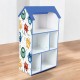 Детска етажерка GINGER HOME - Къщичка MONSTER, Синя за съхранение на играчки и книжки Детска етажерка GINGER HOME - Къщичка MONSTER, Синя за съхранение на играчки и книжки