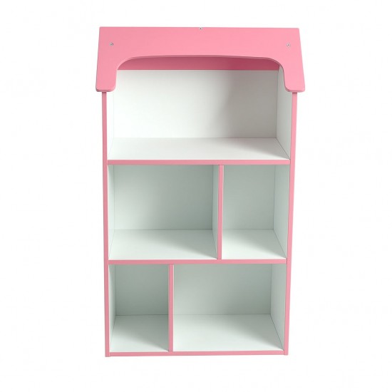 Детска етажерка GINGER HOME - Къщичка SUPER GIRL, Розова за съхранение на играчки и книжки Детска етажерка GINGER HOME - Къщичка SUPER GIRL, Розова за съхранение на играчки и книжки