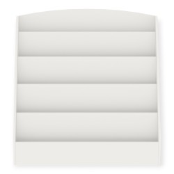 Детска Етажерка GINGER HOME, Органайзер с Рафтове за Книжки и Списания, Дървена, Бяла, 80х30х80 см.