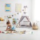 Детска Етажерка GINGER HOME с 3 Отделения за Съхранение на Книжки, Облак, Бяла Детска Етажерка GINGER HOME с 3 Отделения за Съхранение на Книжки, Облак, Бяла
