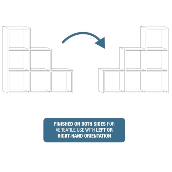 Детска Етажерка, Органайзер за Играчки, GINGER HOME с 6 Отделения и Текстилни Кутии, Бяла, Монтесори Мебел