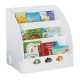 Детска Етажерка GINGER HOME с 3 Отделения за Съхранение на Книжки, Облак, Бяла Детска Етажерка GINGER HOME с 3 Отделения за Съхранение на Книжки, Облак, Бяла