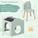 Детска Маса GINGER HOME с 2 Столчета - Мултиактивна Къщичка с Черна Дъска, Плот за Рисуване и Четене Детска Маса GINGER HOME с 2 Столчета - Мултиактивна Къщичка с Черна Дъска, Плот за Рисуване и Четене