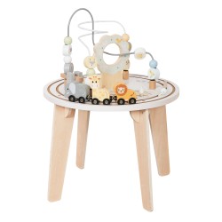 Детска Дървена Образователна Маса с Лабиринт и Мъниста GINGER HOME, 40x40x54 см Детска Дървена Образователна Маса с Лабиринт и Мъниста GINGER HOME, 40x40x54 см