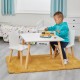 Детска Маса с 2 Столчета GINGER HOME Комплект от Дърво, Бяла Детска Маса с 2 Столчета GINGER HOME Комплект от Дърво, Бяла