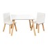 Детска Маса с 2 Столчета GINGER HOME Комплект от Дърво, Бяла