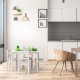 Детска Маса с 4 Столчета GINGER HOME, Дървен Комплект за Игра и Учение, Бял, 66x56x48 см Детска Маса с 4 Столчета GINGER HOME, Дървен Комплект за Игра и Учение, Бял, 66x56x48 см