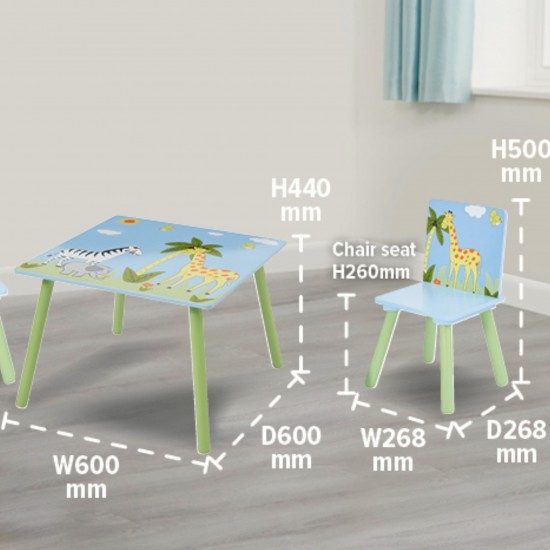 Детска Маса със Столчета GINGER HOME за Рисуване, Игра, Хранене, Дървена, Детска Стая SAVANNA Детска Маса със Столчета GINGER HOME за Рисуване, Игра, Хранене, Дървена, Детска Стая SAVANNA