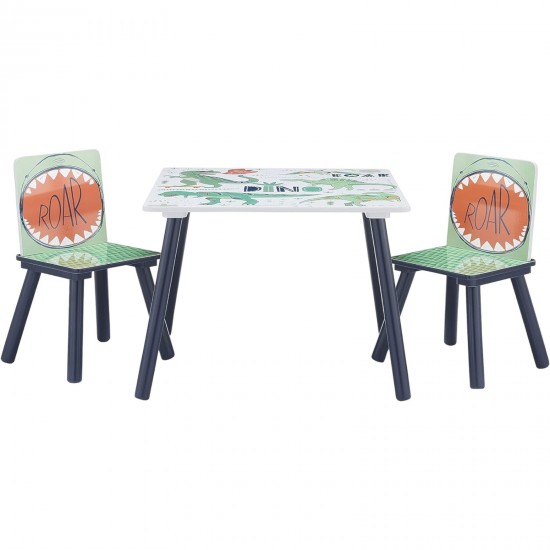 Детска Маса със Столчета GINGER HOME за Рисуване, Игра, Хранене, Дървена, DINOSAUR Детска Маса със Столчета GINGER HOME за Рисуване, Игра, Хранене, Дървена, DINOSAUR