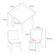 Детска Маса със Столчета GINGER HOME за Рисуване, Игра, Хранене, Дървена, DINOSAUR Детска Маса със Столчета GINGER HOME за Рисуване, Игра, Хранене, Дървена, DINOSAUR