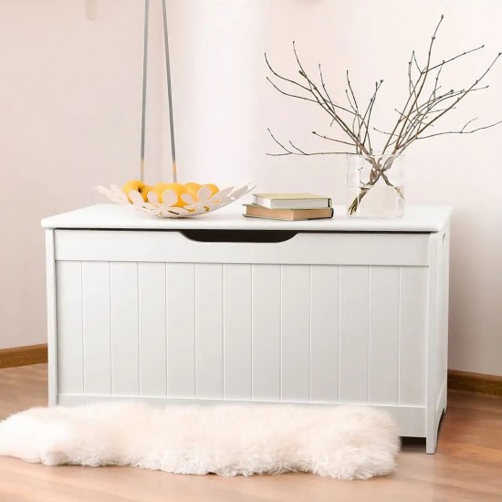 Детска Ракла за Играчки и Пейка 2 в 1 GINGER HOME Дървена JWTR-3086 WHITE Детска Ракла за Играчки и Пейка 2 в 1 GINGER HOME Дървена JWTR-3086 WHITE