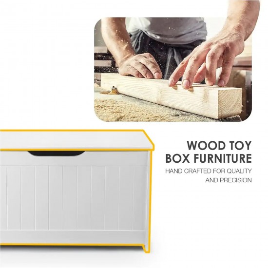 Детска Ракла за Играчки и Пейка 2 в 1 GINGER HOME Дървена JWTR-3086 WHITE Детска Ракла за Играчки и Пейка 2 в 1 GINGER HOME Дървена JWTR-3086 WHITE